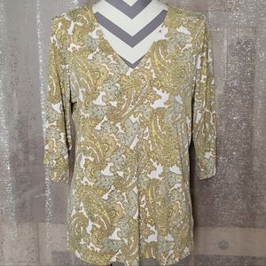 Michael Kors Paisley Peekaboo Blouse